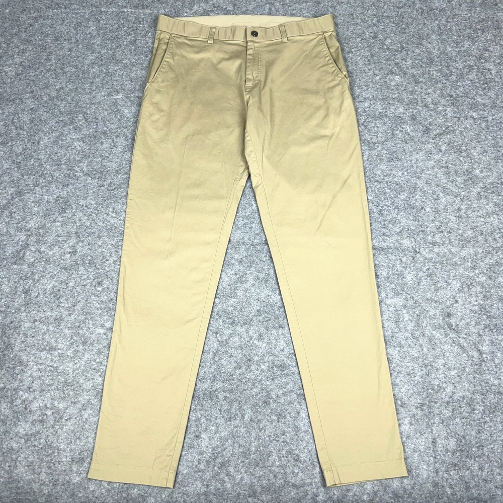 Fabletics Pants Mens 35x34 Tan Khaki High‎ Side Chino Modern Performance Stretch